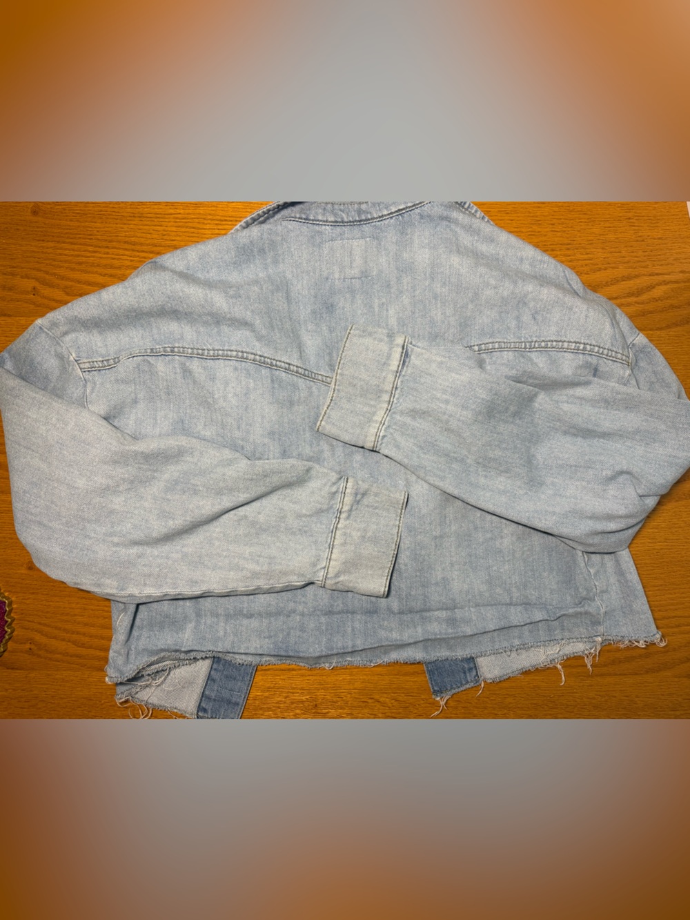wranglers crop light denim jacket size m - Picture 2 of 7